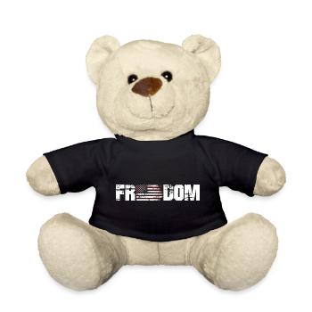Patriotic USA Home Map Grunge Tee - Teddy Bear - black - Front