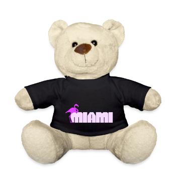 Miami USA Flamingo Vogel Amerika Florida Reisen - Teddy - Schwarz - Vorne
