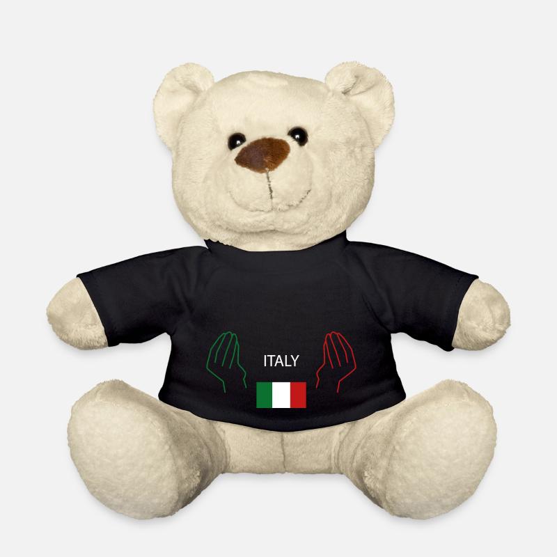 italie drapeau italie - Nounours - noir