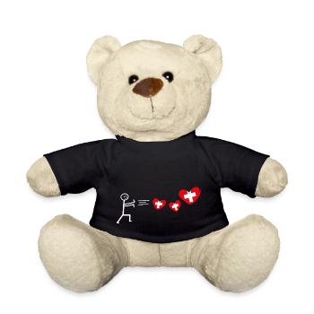 pays suisse suisse drapeau suisse suisse - Nounours - noir - Devant