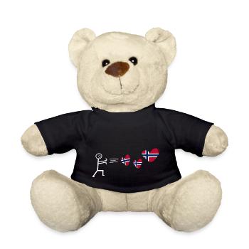 norvège oslo amour norvégien norvège norvégien - Nounours - noir - Devant