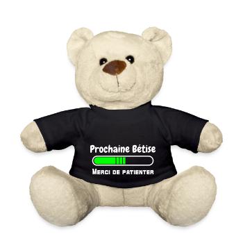 prochaine bêtise - merci de patienter - chargement - Nounours - noir - Devant