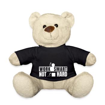 Work smart not hard - motivierender Spruch - Teddy - Schwarz - Vorne