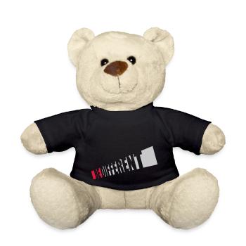 Be different Logo Design - Teddy Bear - black - Front