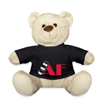 old AF Text Logo - Teddy - Schwarz - Vorne