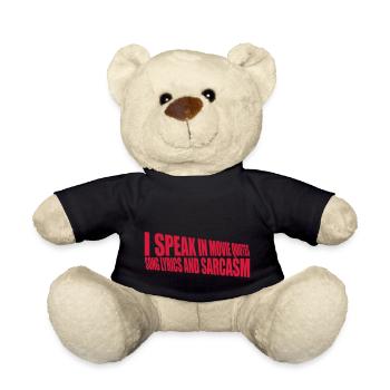 speak lyrics and sarcasm - Teddy Bear - black - Front