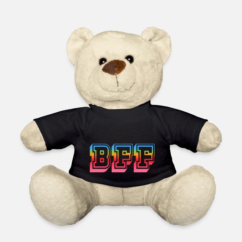 BFF Tshirt rainbowstar - Teddy - Schwarz