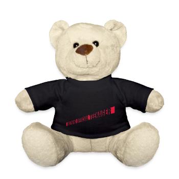 warning official teenage quote - Teddy Bear - black - Front