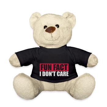 I don't care fact - Teddy Bear - black - Front