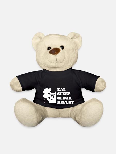 Climbing Mountain Hiking Bouldering Mountains Mountaineering - Teddy Bear - black