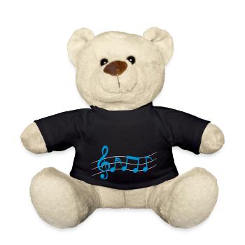 Symboles de logo Partitions de musique - Nounours - noir - Devant