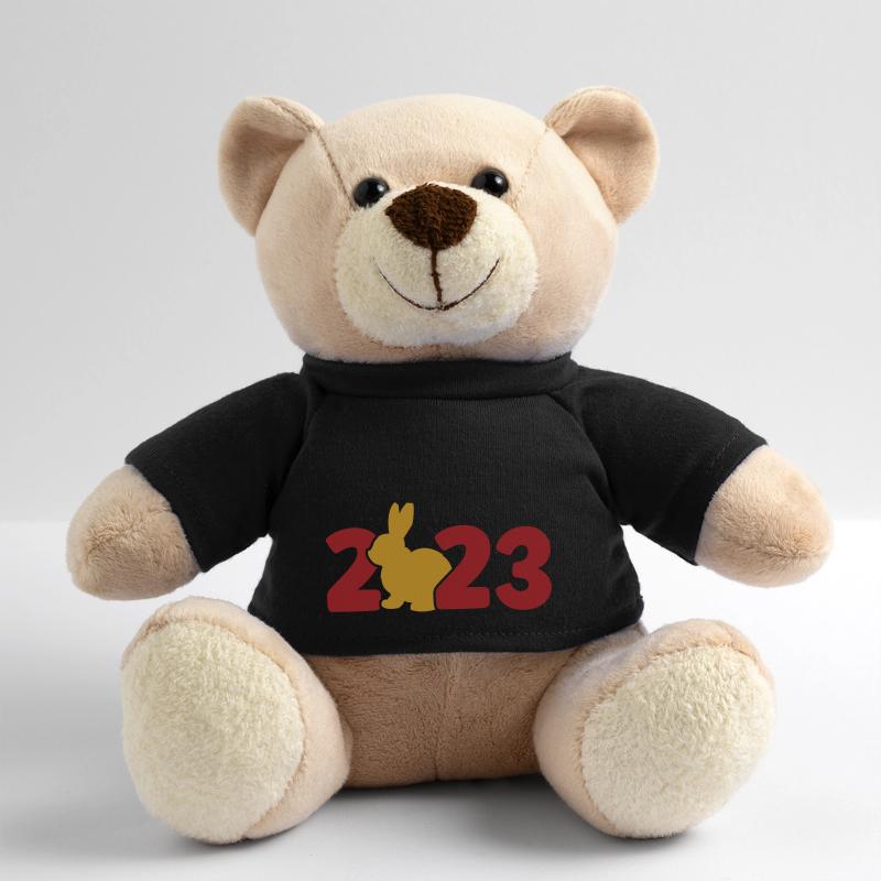 2023 Rabbit Red Gold Teddy Bear