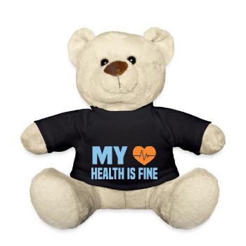 MEINER GESUNDHEIT GEHT ES GUT - Teddy - Schwarz - Vorne