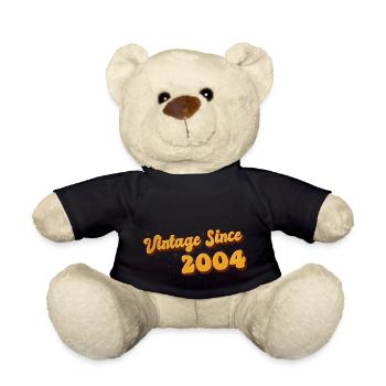 Vintage since 2004 19 Years Old - Groovy 19th - Teddy Bear - black - Front