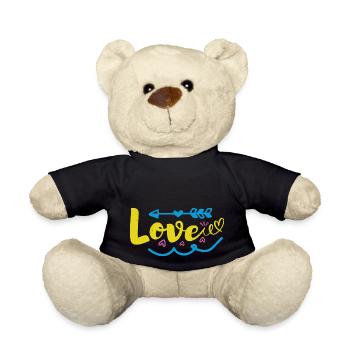 LIEBE Lustig, - Teddy - Schwarz - Vorne