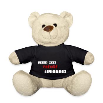 Lustiger Spruch für Fremde - Teddy - Schwarz - Vorne