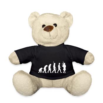 Bagpipes Evolution Scotland Music Bagpipers - Teddy Bear - black - Front