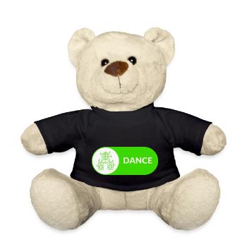 Dance button - Teddy Bear - black - Front