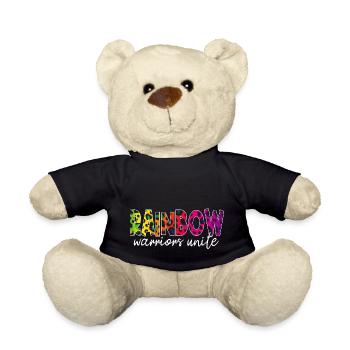 Rainbow - Teddy Bear - black - Front