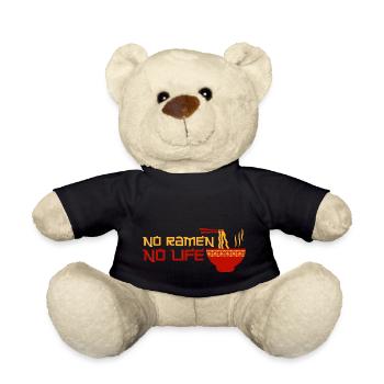 Ramen Noodle - No Ramen No Life - Teddy Bear - black - Front
