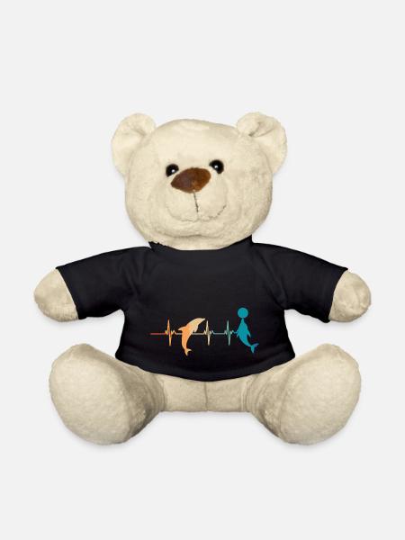 Delphin-Herzschlag - Teddy - Schwarz