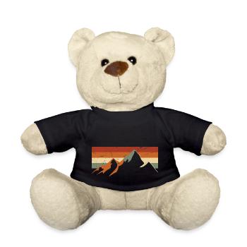 Retro Mountain Vintage Geschenkidee - Teddy - Schwarz - Vorne