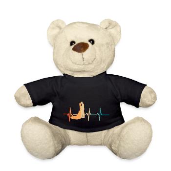 Herzschlag-Paar - Teddy - Schwarz - Vorne