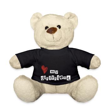 Love my girlfriend - Teddy Bear - black - Front