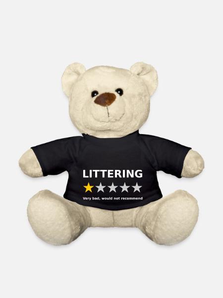 Gegen Anti Umweltverschmutzung 1 Stern Bewertung - Teddy - Schwarz