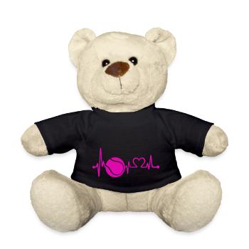 Tennis Love Beat - Teddy Bear - black - Front