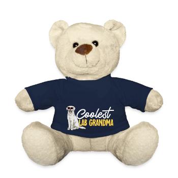 White Labrador Retriever White Lab - Teddy Bear - french navy - Front