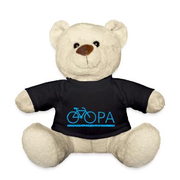 bester Opa Fahrrad Mountainbike Radeln Kritzeln - Teddy - Schwarz - Vorne