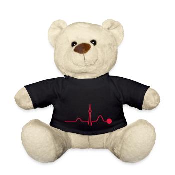 Berlin Heartbeat (Vector) - Teddy - Schwarz - Vorne