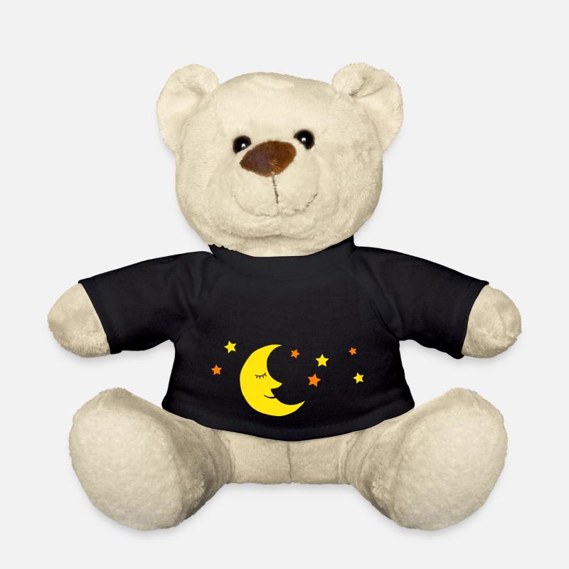 Mond und Sterne - Teddy - Schwarz