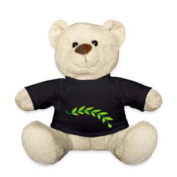 Plant bay leaf branch - Teddy Bear - black - Front