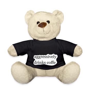 Coffe mokka käffchen Espresso filterkaffe bonen - Teddy Bear - black - Front