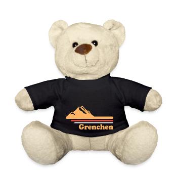 Grenchen Stadt Schweiz Geschenk - Teddy - Schwarz - Vorne