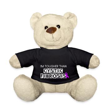 I'm Tougher Than Cystic Fibrosis! - Teddy Bear - black - Front