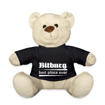 Bitburg - Stadt best place ever - Teddy - Schwarz - Vorne