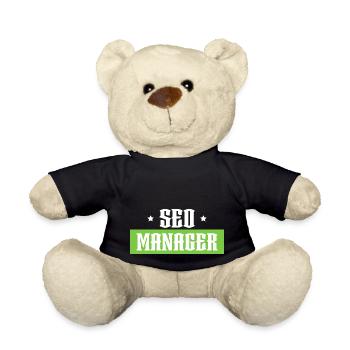 SEO Manager tshirt vert noir - Nounours - noir - Devant