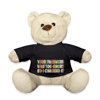 quote hacking coder anonymous mask analyst hacking - Teddy Bear - black - Front