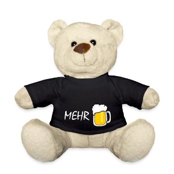 Mehr Bier - Bestellen ohne Worte - Teddy - Schwarz - Vorne