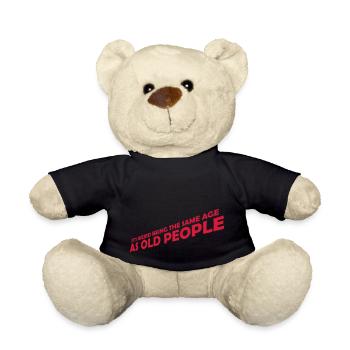 being old people age - Teddy Bear - black - Front