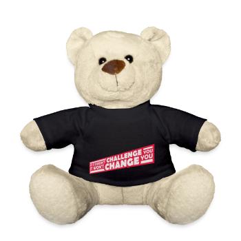 Workout Fitness Motivation Quote - Teddy Bear - black - Front
