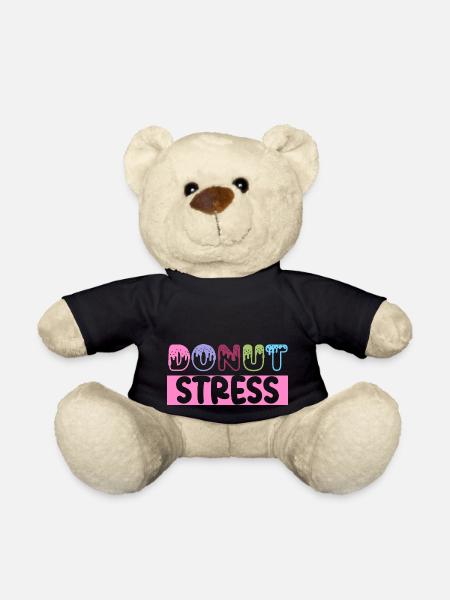 Donut stress donut cool gifts sweet food lover - Nounours - noir