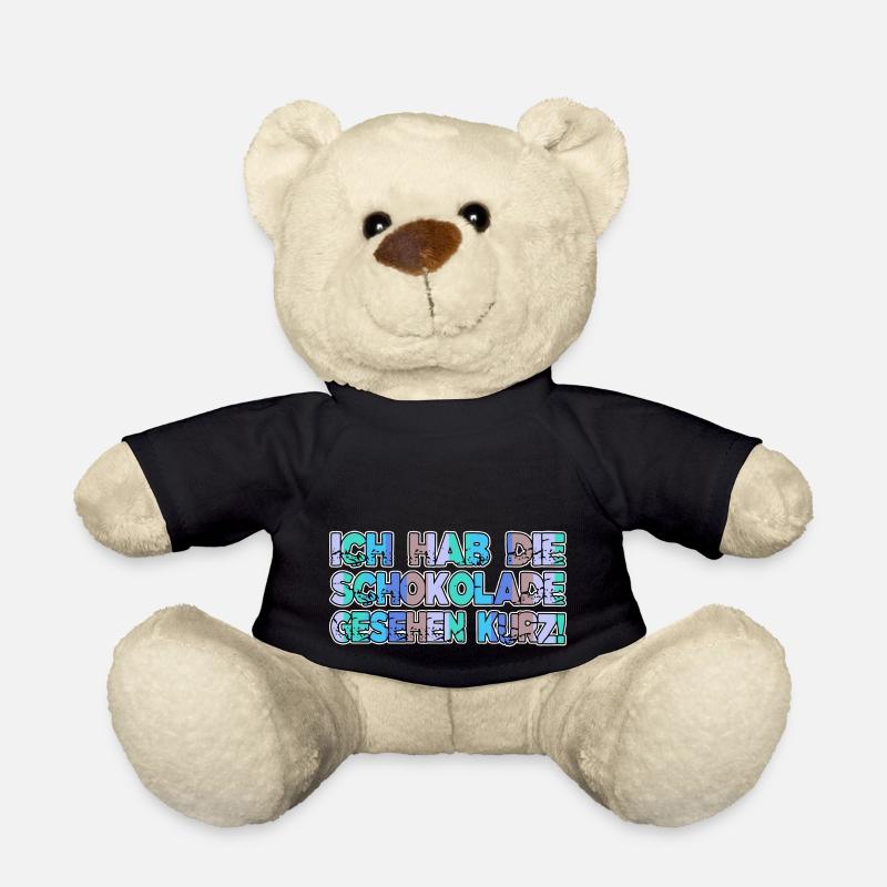 süß geburtstag cooler spruch schokolade geschenk - Teddy - Schwarz