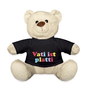 vati ist platti - Teddy - Schwarz - Vorne