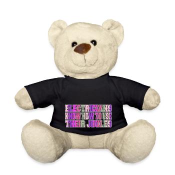 electrical electrician electricians electronic - Teddy Bear - black - Front