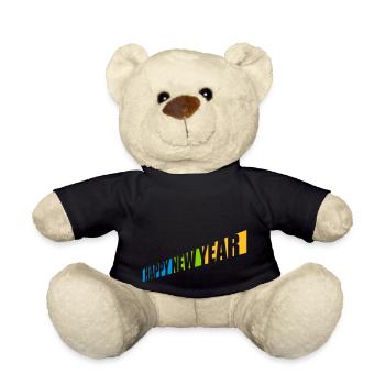 Citation Bonne année - Nounours - noir - Devant