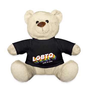 love is love LGBTQ+ - Teddy - Schwarz - Vorne